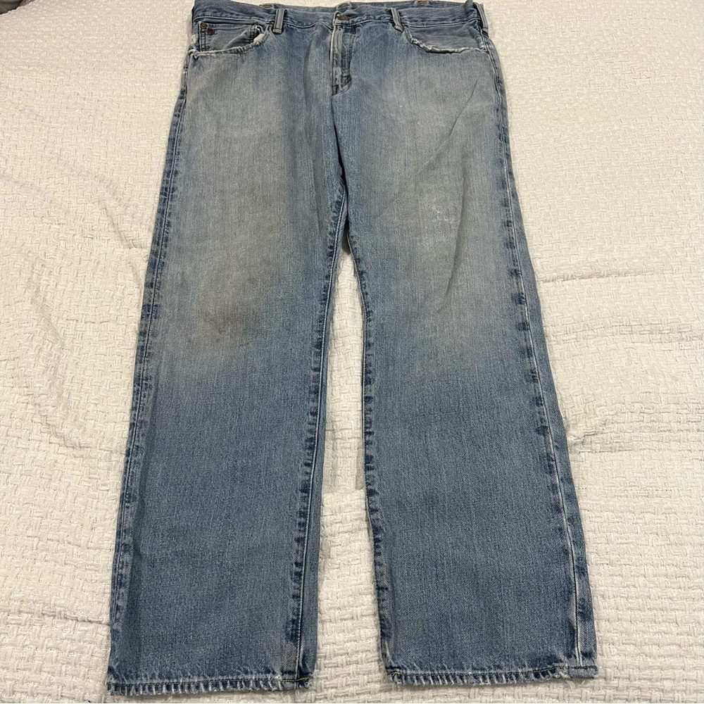 Polo Ralph Lauren Vintage Straight Leg Jeans 38x32 USA Fabric Y2K
